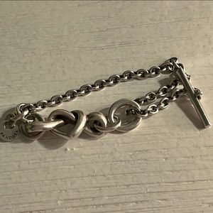 Pandora knotted heart tbar bracelet
